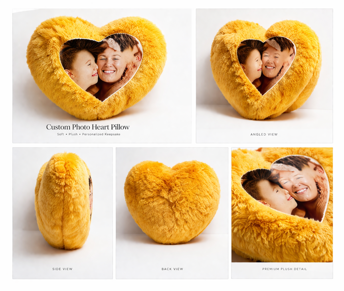 Customized Heart Photo Printed Cushion | Personalized Sublimation Print Gift