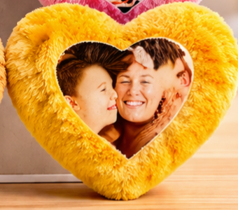 Customized Heart Photo Printed Cushion | Personalized Sublimation Print Gift